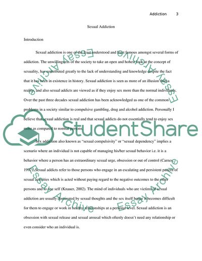 The Progressive Nature of Sexual Addiction