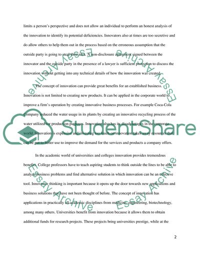 Innovation and technology management