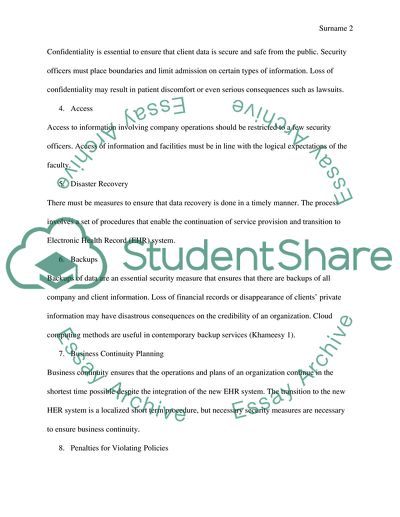 Analysis of Security Plan