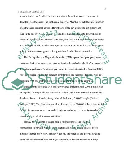 Mitigation and risk reduction (case)