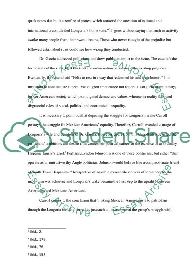 Felix Longorias Wake: Bereavement, Racism, and the Rise of Mexican American Activism