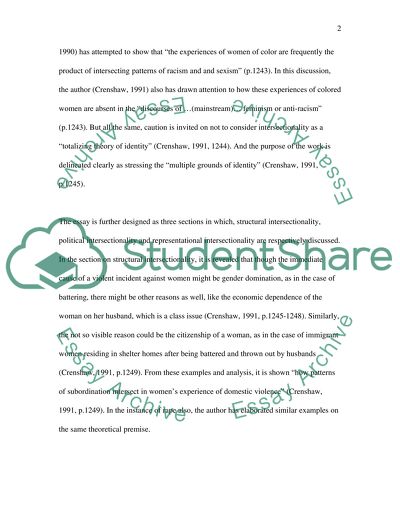 Intersectionality Problems of Coloured Women