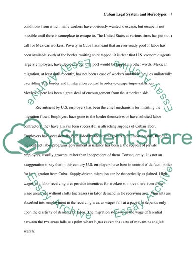 Cuban Legal System and Stereotypes