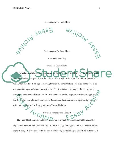 Business Concepts and Product - SmartHand