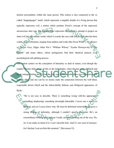 Psychological Criticism Used towards The Strange Case of Dr. Jekyll and Mr. Hyde