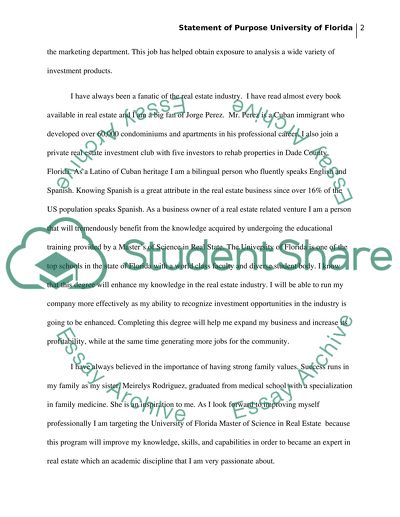 Obtaining a Masters in Real Estate and Urban Analysis from UF