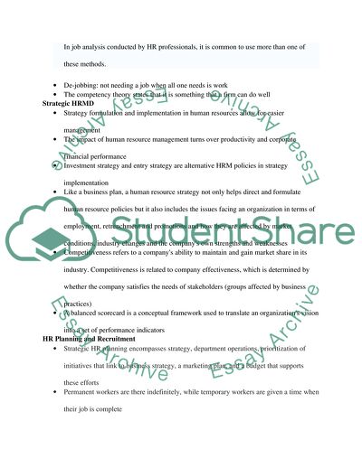HR Planning and Recruitment
