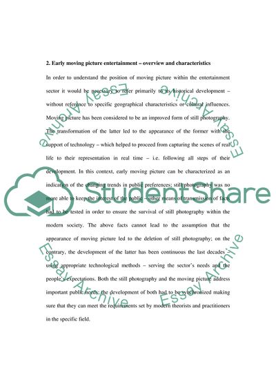 Early Moving Picture Entertainment and Conventions in Still Photography