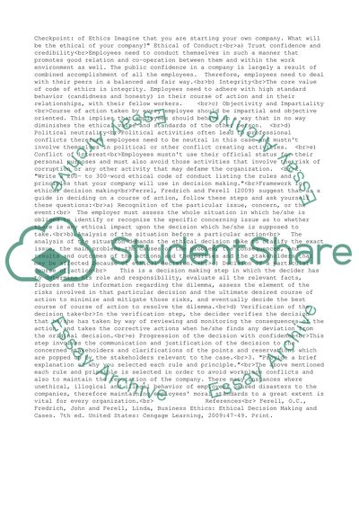 Ethical Code of Conduct