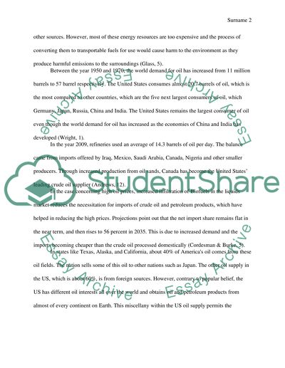 Petroleum Supply in the USA