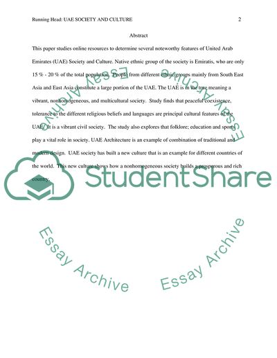 Noteworthy Features of United Arab Emirates