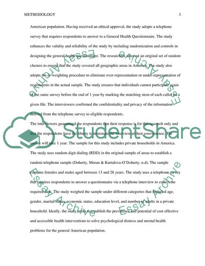 Models of psychological distress picture