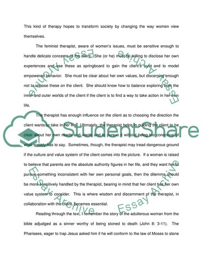 Critique of Feminist Therapy