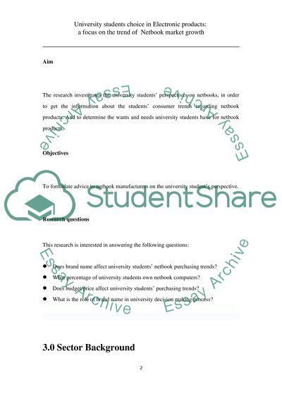 University Students Choice in Electronic Products