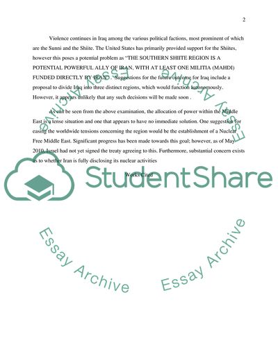 International Actors in the Middle East Since 2000