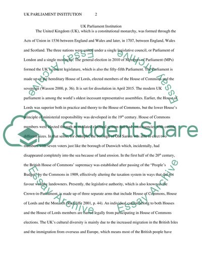 The UKs Current Legislature