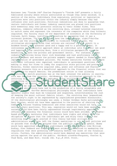 Inside Job by Charles Ferguson