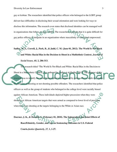 Diversity in Law Enforcement