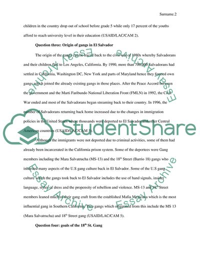 Gangs and Associated Violence