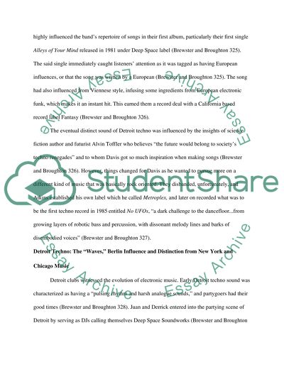 History of Detroit Techno as a Form of Musical Expression