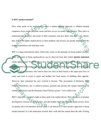 Marketing Analysis of KFC