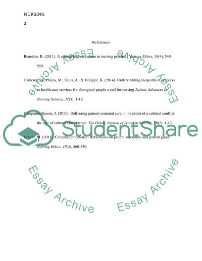 Culture competent care in nursing