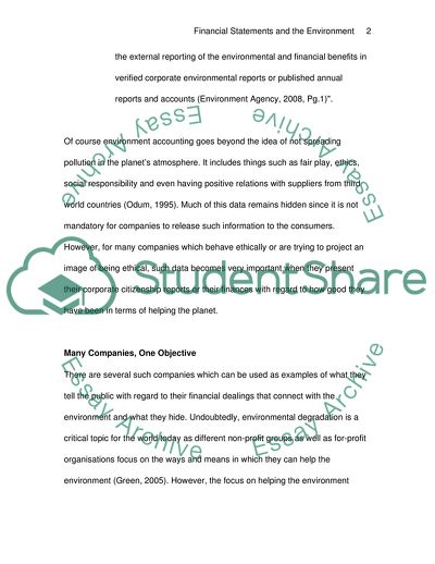 Public Debate on the Environment