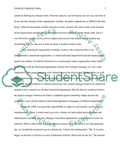 Inter-Personal Conflicts in an Organization