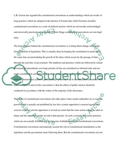 Constitutional Conventions. Should Conventions Be Made Into Laws