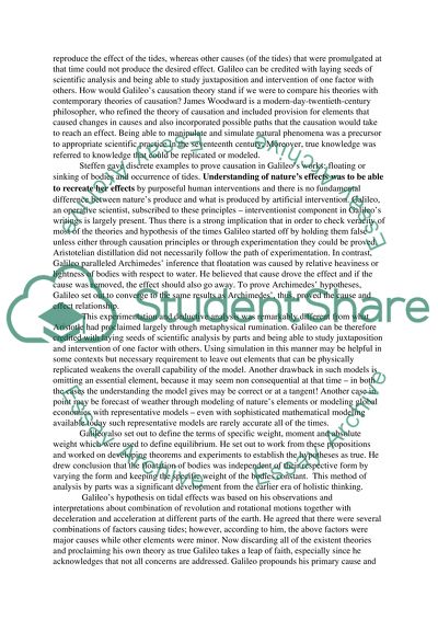 Galileos Interventionist Notion of Cause