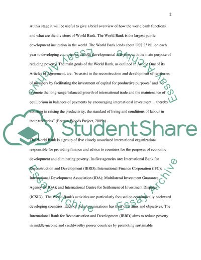 World Bank and International Monetary Fund