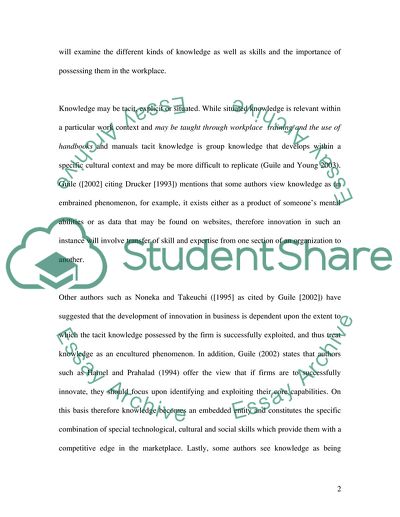 The Concept of Transfer Make about the Development of and the Application of Knowledge