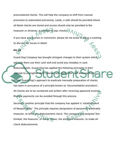 Accounting - Internal Cash Control