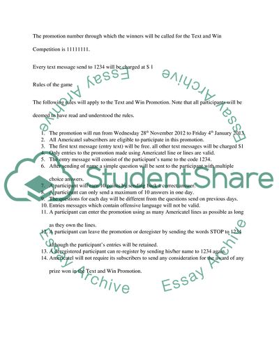 Sms And Win Promotion: Become A Millionare With Americatel Now