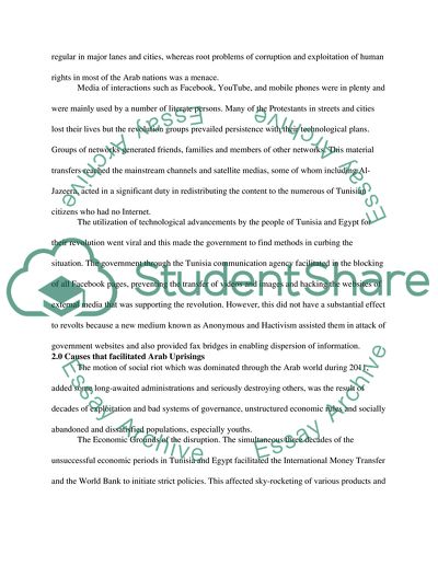 Utilization of Social Media in Arab Uprisings