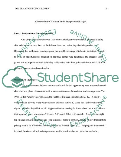 Fundamental Movement Skills and Behavior in Early Childhood