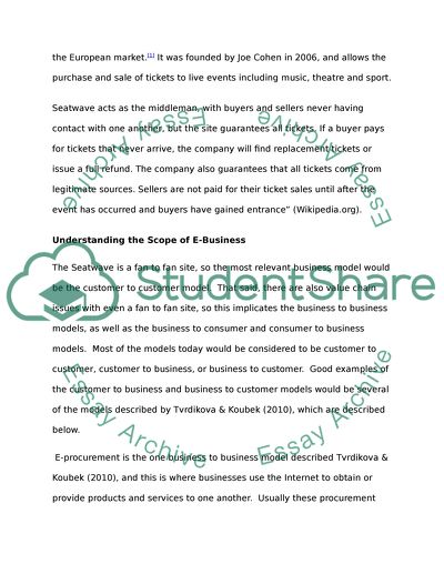 E-business As the Present and the Future of Business Models