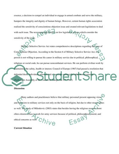 Conscientious Objection in Volunteer Forces