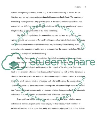 The Treaty of Portsmouth, 1905