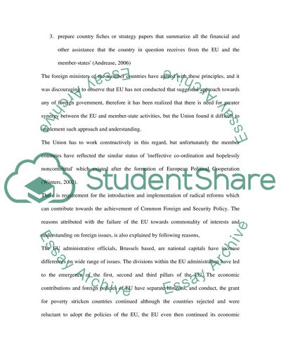 Failure of Foreign Policies in the EU