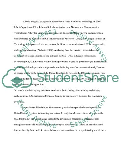 The Economy of Liberia and the United States