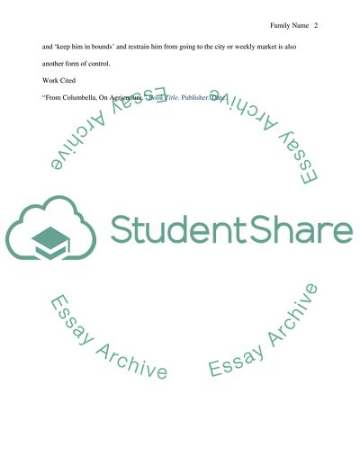 The Harshness of the Treatment of Slaves