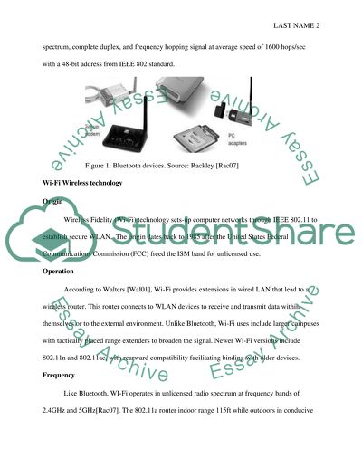Bluetooth and Wi-Fi wireless technology