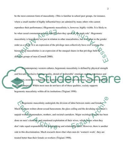 Hegemonic Masculinity Concept