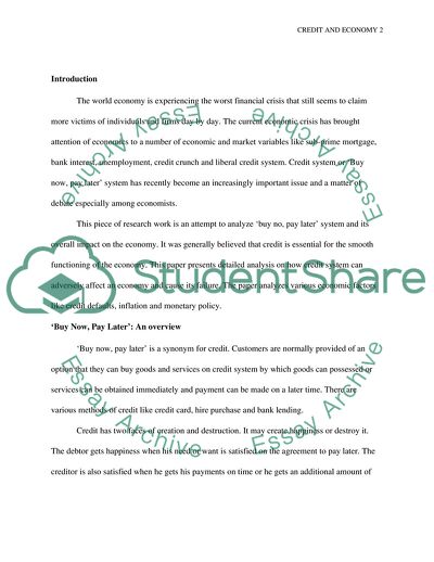 Buy Now, Pay Later: Credit is Essential to Keep a Modern Economy Functioning