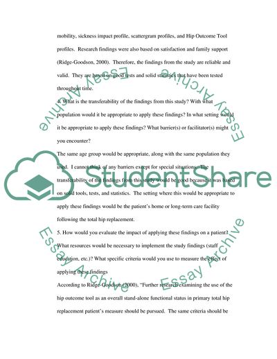 The Relationship between Multidisciplinary and Discharge Outcomes after Total Hip Replacement