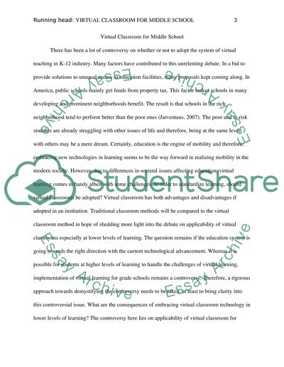 Virtual Classroom for Middle School