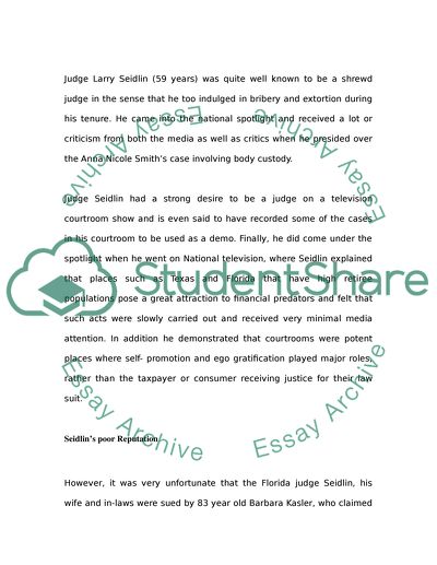 Biography Judge Larry Seidlin