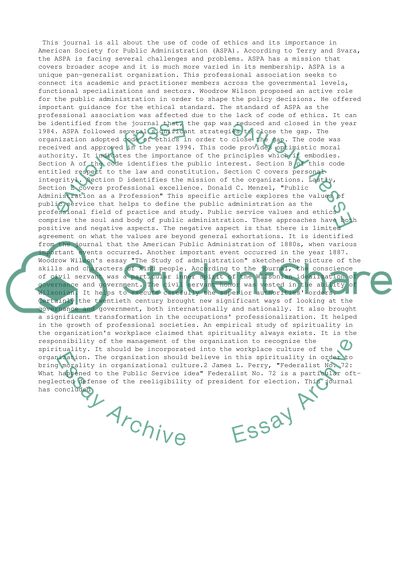 Public Administration as a Profession