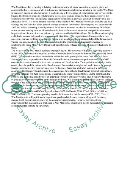 Wal-Mart - Challenges and Advantages of Foreign Direct Investment